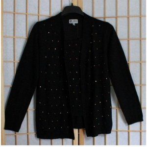 JM Collection Petite Studded Faux Layered Sweater